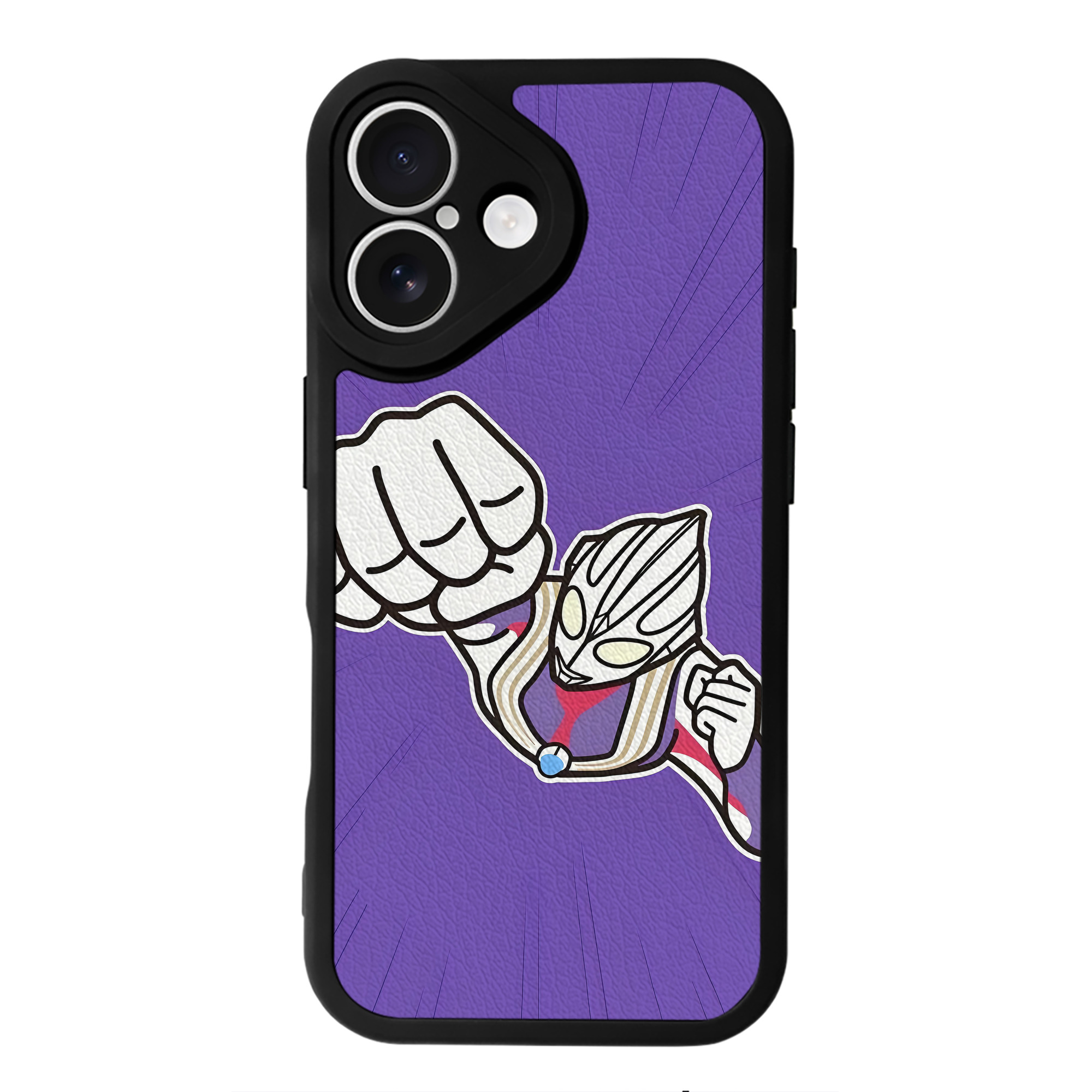（画像用） ウルトラマン Ultraman 【iPhone 16シリーズ対応】シリコンスマホケース（レザー調） 材質：シリコン